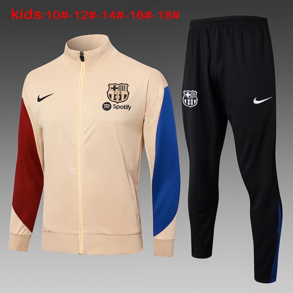 Kinder Trainingsanzug Barcelona 2024-2025 Gelb Blau 3